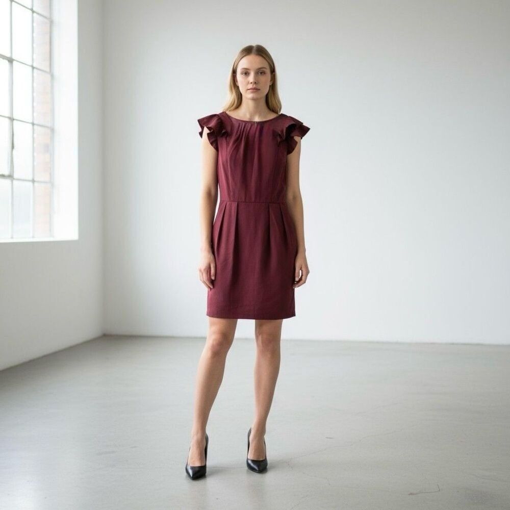 Beautiful Burgundy Dress with Pockets